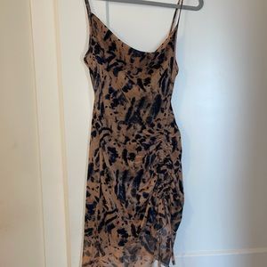 Pretty little thing brown tie dye dress size 6